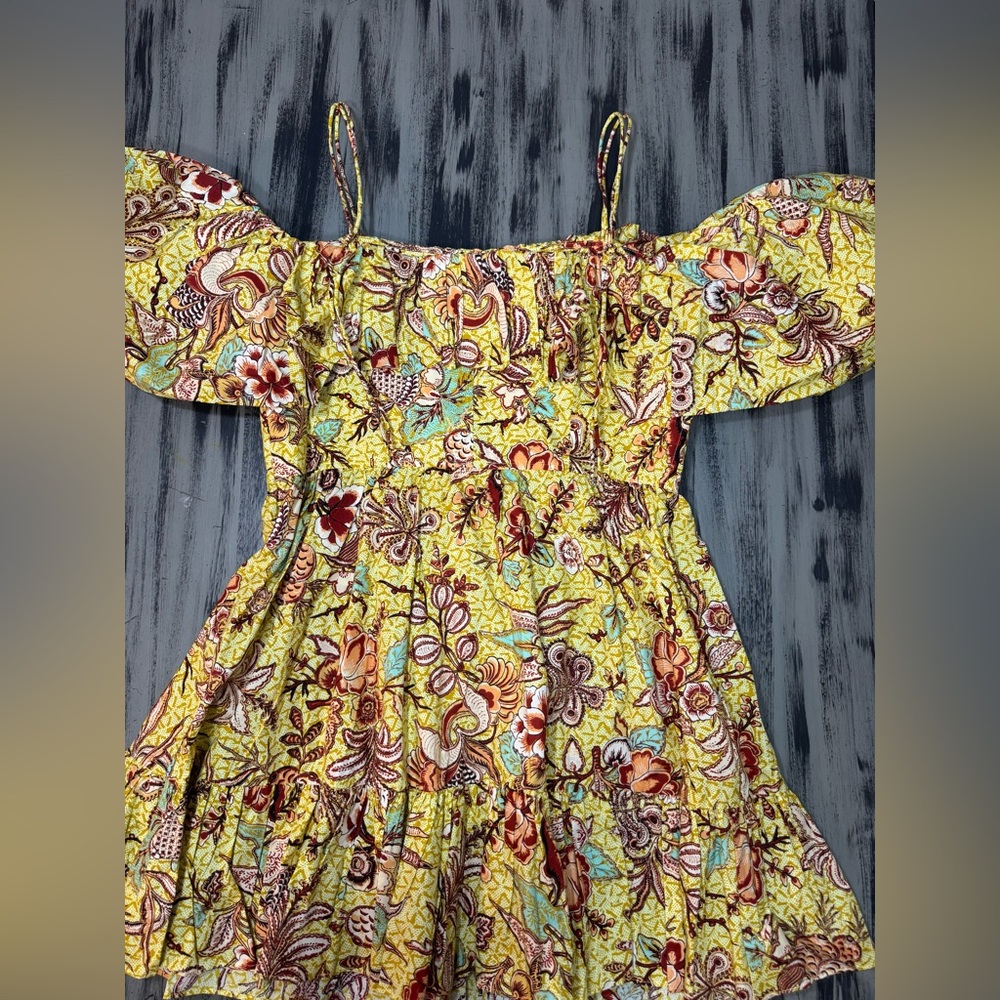 Ulla Johnson Lila Off the shoulder Multicolor Floral Patterned Dress - Picture 10 of 15
